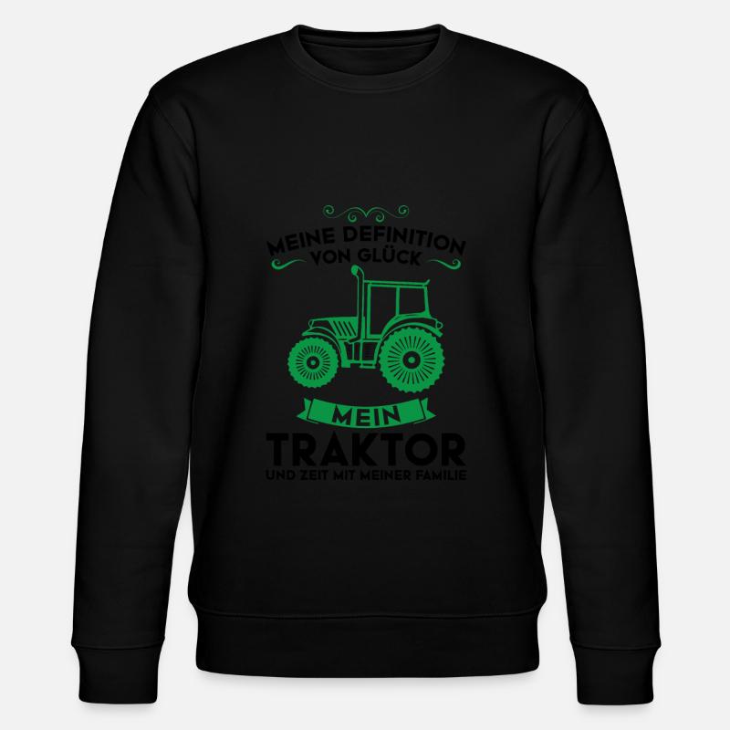 Traktor Trecker Trecker-Fahrer Geschenk - Stanley/Stella Unisex Bio-Sweatshirt CHANGER  - Schwarz