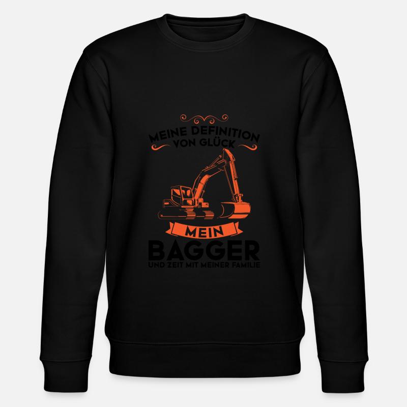 Bagger Fahrer Bauarbeiter Geschenk - Stanley/Stella Unisex Bio-Sweatshirt CHANGER  - Schwarz