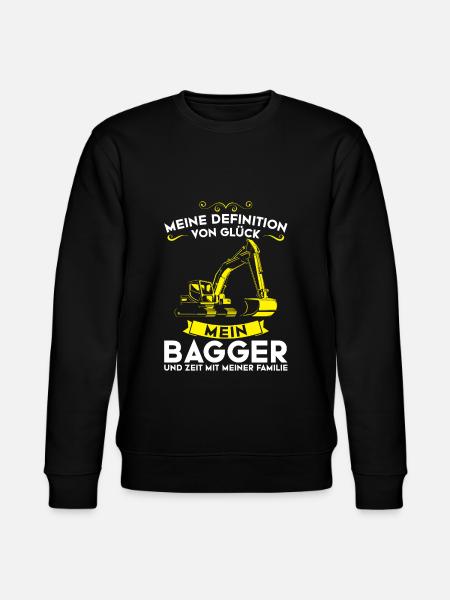 Bagger Fahrer Baggerfahrer Geschenk - Stanley/Stella Unisex Bio-Sweatshirt CHANGER - Schwarz