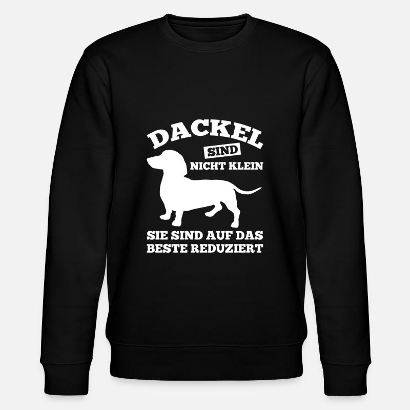 Dackel Hund Dachshund Geschenk - Stanley/Stella Unisex Bio-Sweatshirt CHANGER  - Schwarz