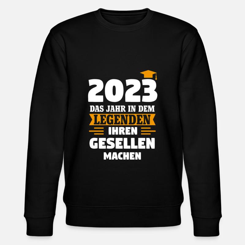 Gesellenbrief Geschenk - Stanley/Stella Unisex Bio-Sweatshirt CHANGER  - Schwarz