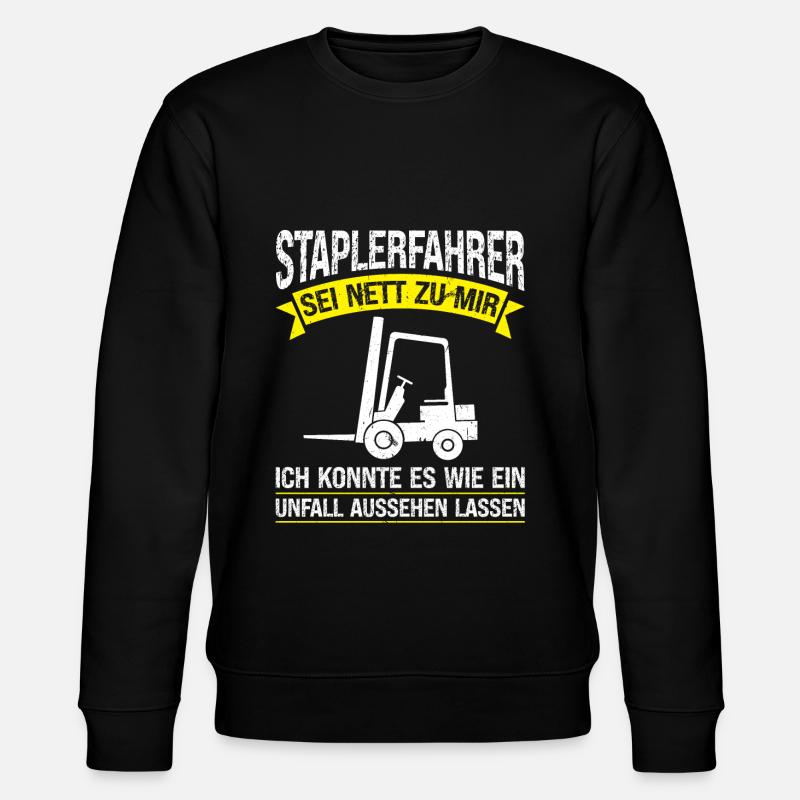 Staplerfahrer Beruf Gabelstapler Geschenk - Stanley/Stella Unisex Bio-Sweatshirt CHANGER  - Schwarz