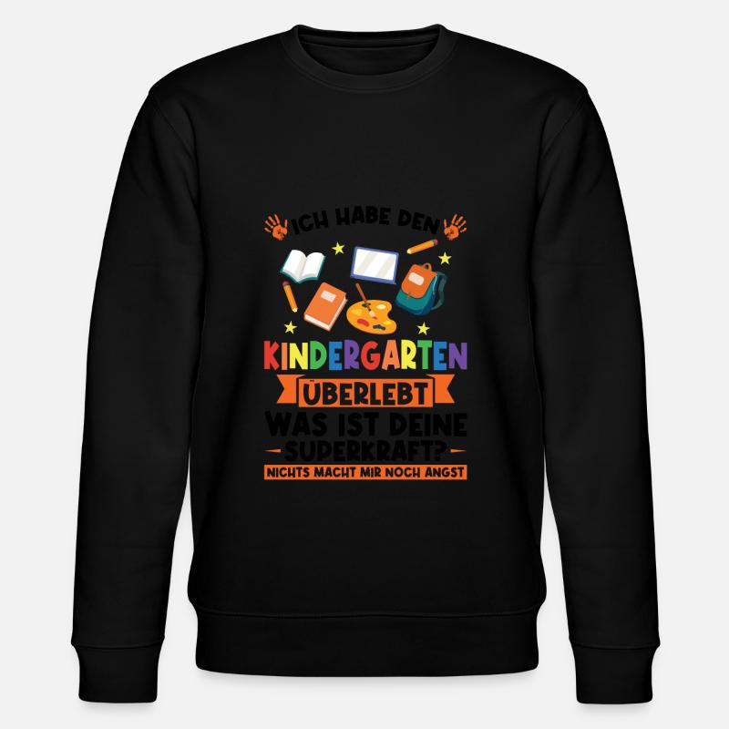 Kindergarten Abschluss Kindergarten Geschenk - Stanley/Stella Unisex Bio-Sweatshirt CHANGER  - Schwarz