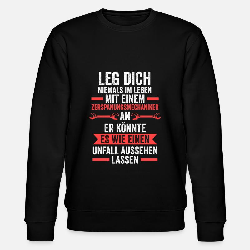 Zerspaner Beruf Dreher Geschenk - Stanley/Stella Unisex Bio-Sweatshirt CHANGER  - Schwarz