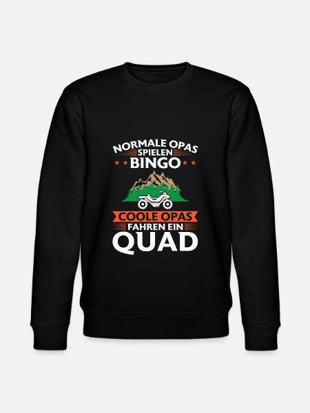 Quad Opa Quadbike Geschenk - Stanley/Stella Unisex Bio-Sweatshirt CHANGER  - Schwarz