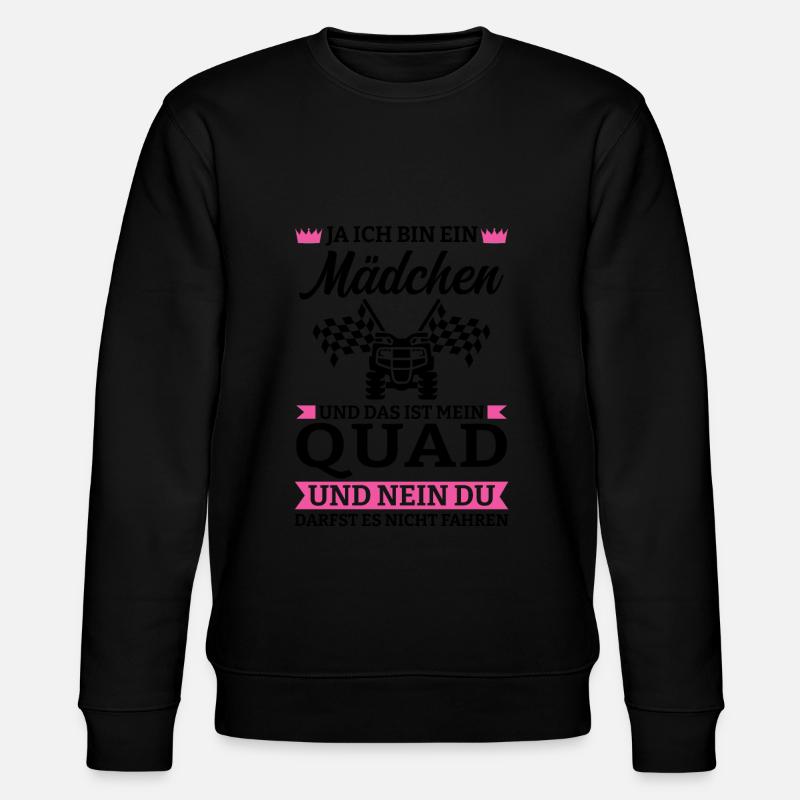 Quad Mädchen Quadfahrer Geschenk - Stanley/Stella Unisex Bio-Sweatshirt CHANGER  - Schwarz