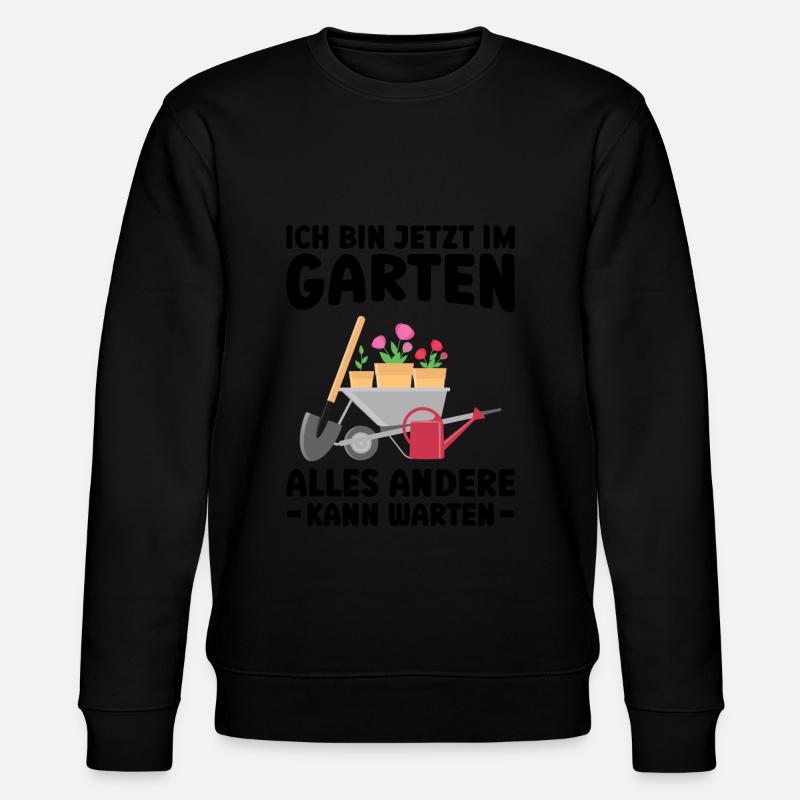 Garten Pflanze Gartenarbeit Geschenk - Stanley/Stella Unisex Bio-Sweatshirt CHANGER  - Schwarz