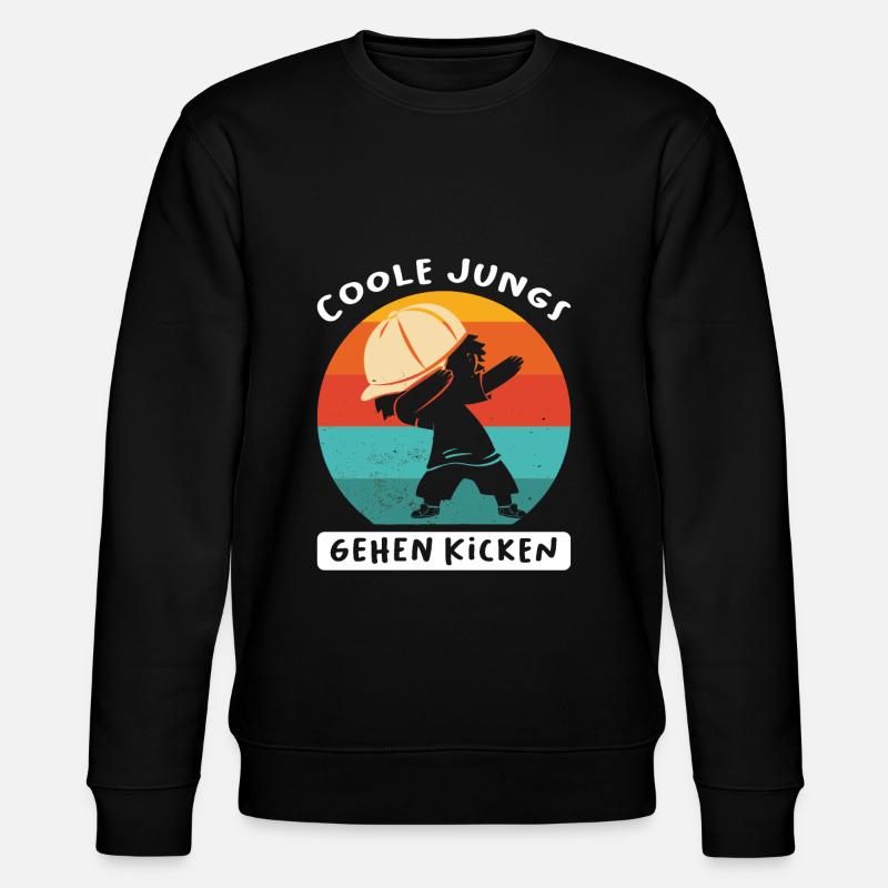 Fußball Dabbing Kicken Geschenk - Stanley/Stella Unisex Bio-Sweatshirt CHANGER  - Schwarz