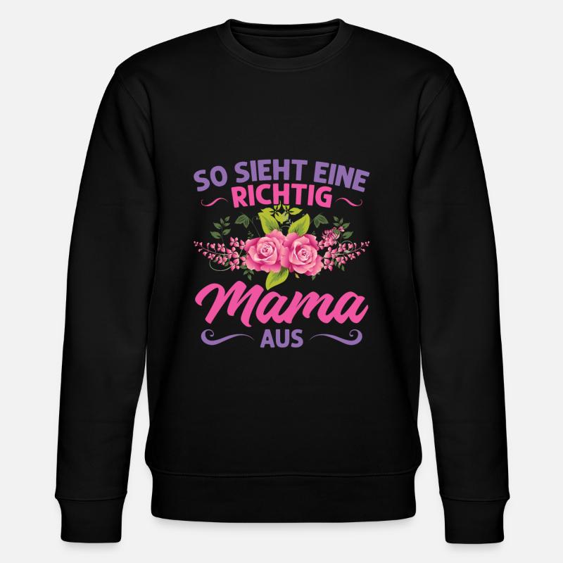Mutter Mama Tochter Geschenk - Stanley/Stella Unisex Bio-Sweatshirt CHANGER  - Schwarz