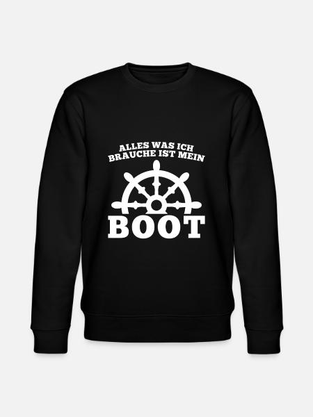 Boot Kapitän booten Geschenk - Stanley/Stella Unisex Bio-Sweatshirt CHANGER  - Schwarz