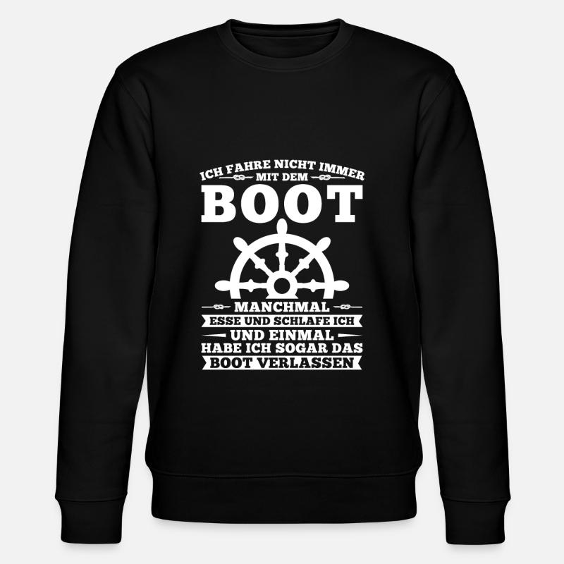 Boot Kapitän booten Geschenk - Stanley/Stella Unisex Bio-Sweatshirt CHANGER  - Schwarz