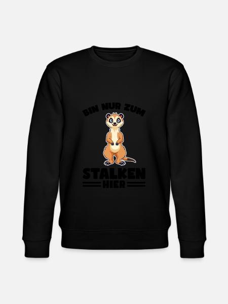 Tiere Erdmännchen Erdmännchene Geschenk - Stanley/Stella Unisex Bio-Sweatshirt CHANGER - Schwarz