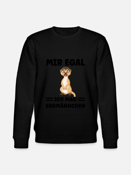 Tiere Erdmännchen Erdmännchene Geschenk - Stanley/Stella Unisex Bio-Sweatshirt CHANGER  - Schwarz