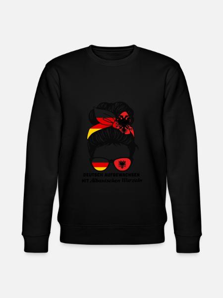 Deutsche Albanerin Deutschland Geschenk - Stanley/Stella Unisex Bio-Sweatshirt CHANGER  - Schwarz