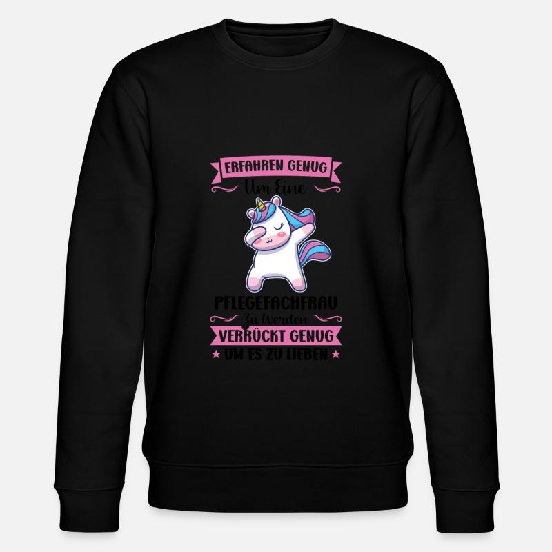 Krankenhaus Pflegefachfrau Pflegerin Geschenk - Stanley/Stella Unisex Bio-Sweatshirt CHANGER  - Schwarz