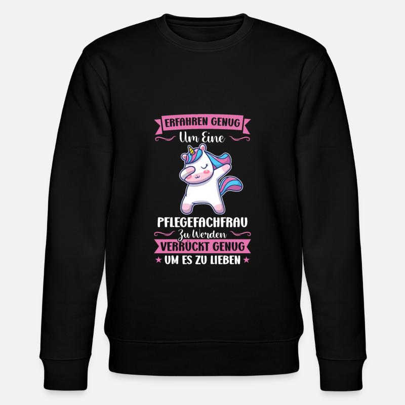 Krankenhaus Pflegefachfrau Pflegerin Geschenk - Stanley/Stella Unisex Bio-Sweatshirt CHANGER  - Schwarz