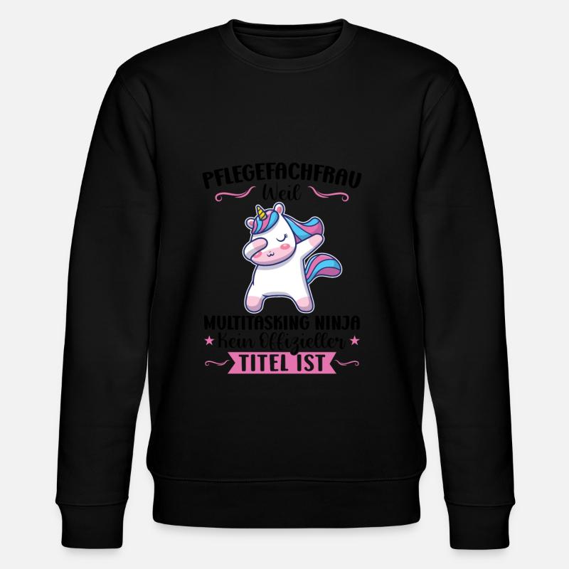 Krankenhaus Pflegefachfrau Pflegerin Geschenk - Stanley/Stella Unisex Bio-Sweatshirt CHANGER - Schwarz