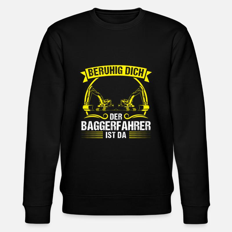 Baggerfahrer Beruf Bagger-Fahrer Geschenk - Stanley/Stella Unisex Bio-Sweatshirt CHANGER  - Schwarz