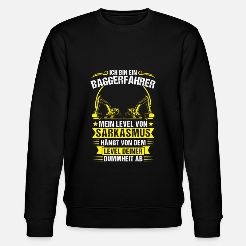 Baggerfahrer Beruf Bagger-Fahrer Geschenk - Stanley/Stella Unisex Bio-Sweatshirt CHANGER - Schwarz