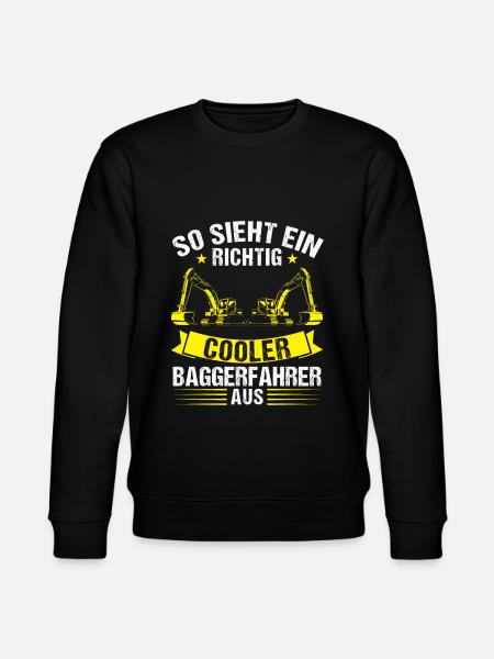 Baggerfahrer Beruf Lader Geschenk - Stanley/Stella Unisex Bio-Sweatshirt CHANGER - Schwarz