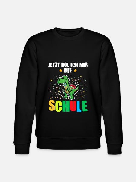 Schulkind Dino Einschulung Geschenk - Stanley/Stella Unisex Bio-Sweatshirt CHANGER  - Schwarz