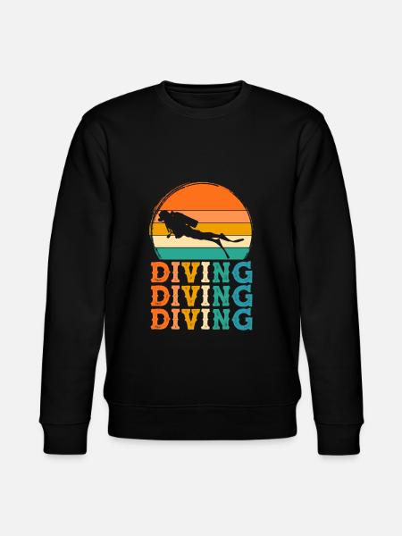 Tauchen Retro-Design Tauchen Geschenk - Stanley/Stella Unisex Bio-Sweatshirt CHANGER - Schwarz