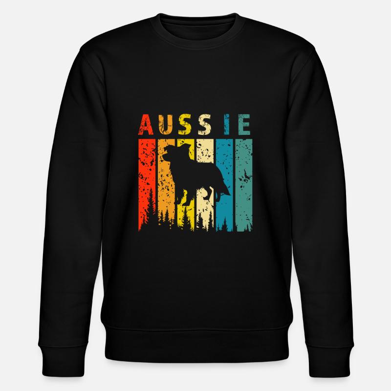 aussie retro design aussie Geschenk - Stanley/Stella Unisex Bio-Sweatshirt CHANGER  - Schwarz