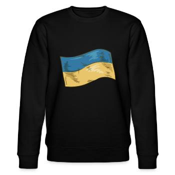 Drapeau de l’Ukraine - Sweat bio CHANGER Stanley/Stella Unisexe - noir - Devant - Nik (191cm) & Marisol (170cm)