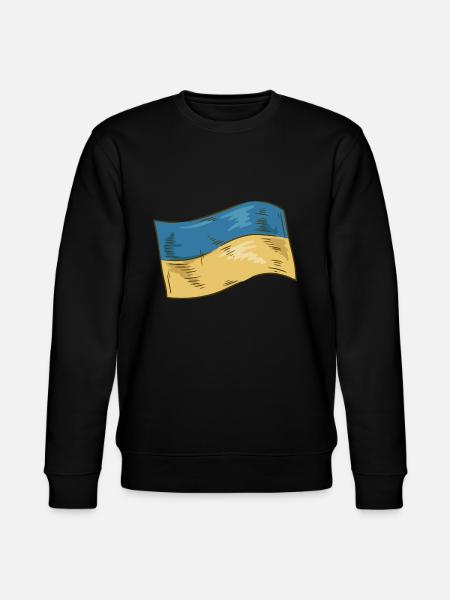 Ukraine Flag - Stanley/Stella CHANGER Unisex Organic Sweatshirt - black