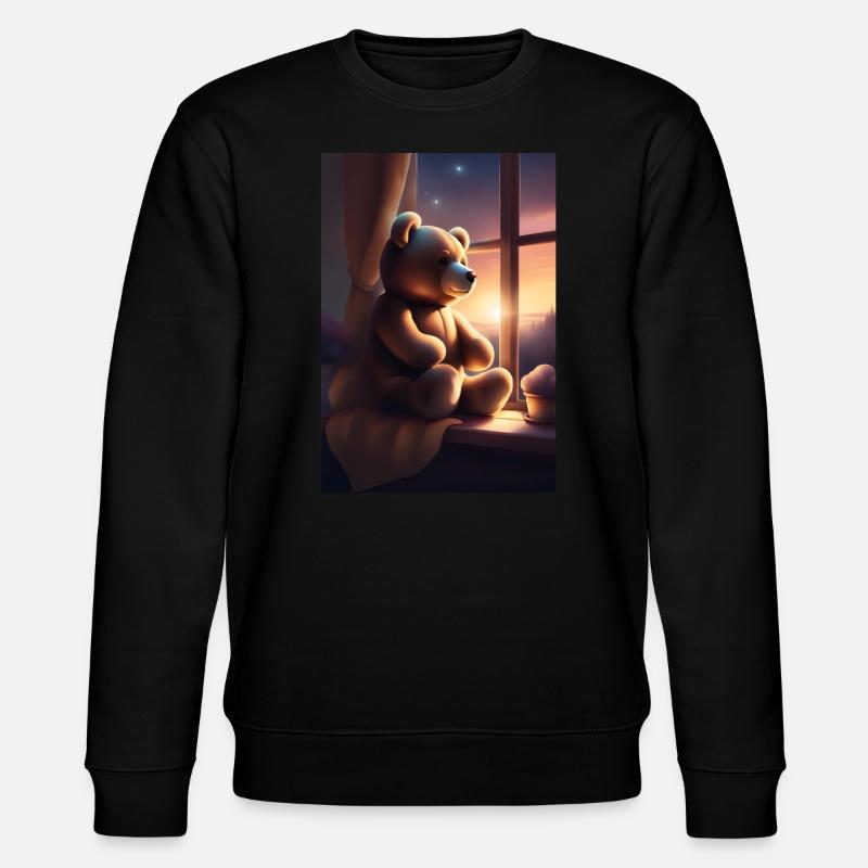 Süßer Teddybär - Stanley/Stella Unisex Bio-Sweatshirt CHANGER  - Schwarz