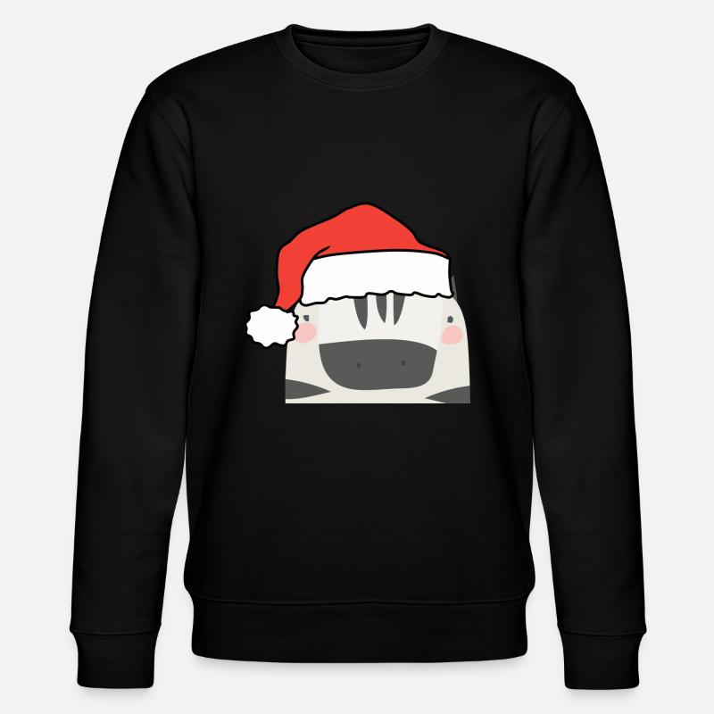 Christmas Zebra - Stanley/Stella CHANGER Unisex Organic Sweatshirt - black