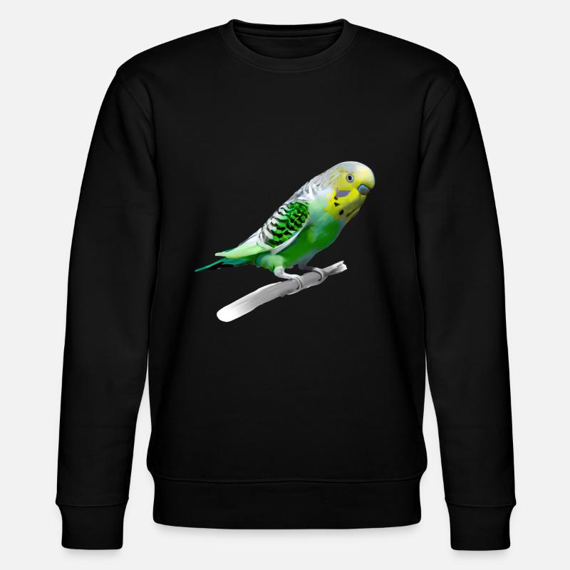 Süßer Wellensittich - Stanley/Stella Unisex Bio-Sweatshirt CHANGER  - Schwarz