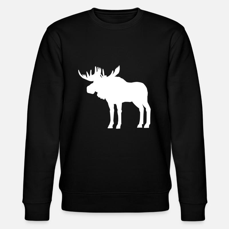 Moose Silhouette - Stanley/Stella CHANGER Unisex Organic Sweatshirt - black