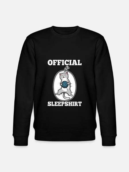 Official sleep shirt cat - Stanley/Stella CHANGER Unisex Organic Sweatshirt - black