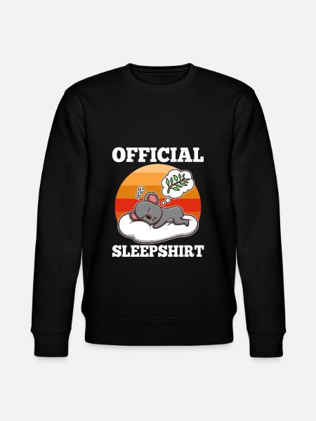 Official Sleeping Shirt Koala - Stanley/Stella CHANGER Unisex Organic Sweatshirt - black