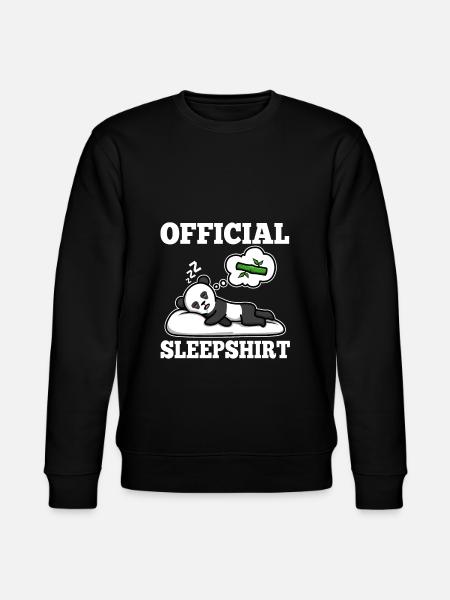 Official sleepshirt Panda - Stanley/Stella CHANGER Unisex Organic Sweatshirt - black