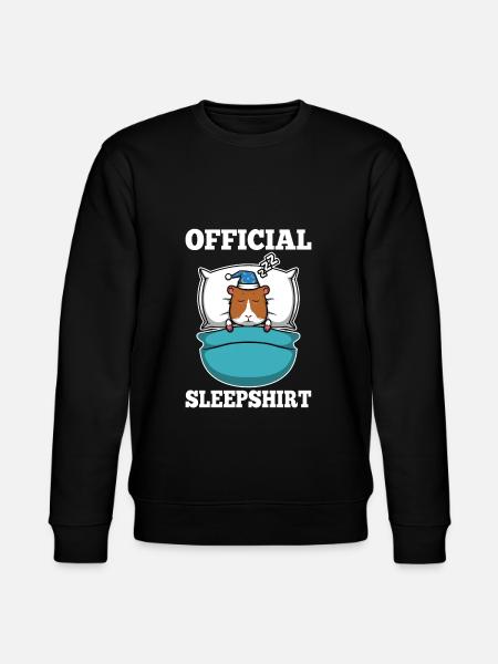 Official sleepshirt Guinea pig - Stanley/Stella CHANGER Unisex Organic Sweatshirt - black