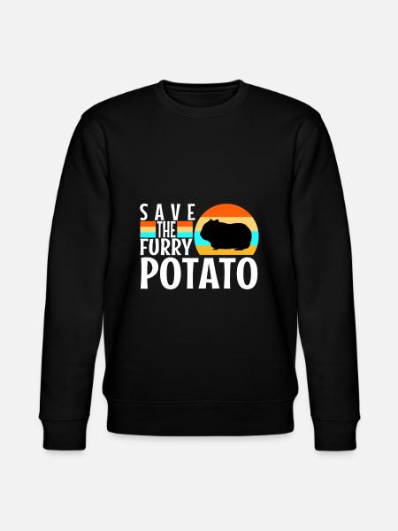 Save The Furry Potato - Stanley/Stella Unisex Bio-Sweatshirt CHANGER - Schwarz