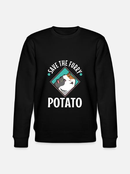Save The Furry Potato - Stanley/Stella CHANGER Unisex Organic Sweatshirt - black