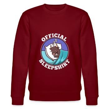 Official sleepshirt Taurus - Stanley/Stella Unisex Bio-Sweatshirt CHANGER  - Burgunderrot - Vorne - Nik (191cm) & Marisol (170cm)