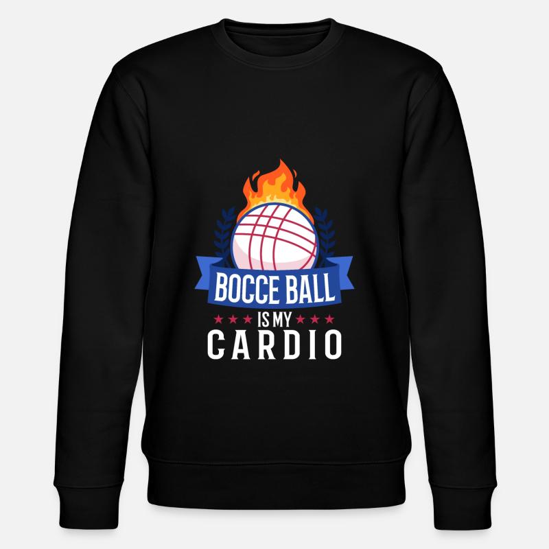 Bocce is my cardio - Stanley/Stella Unisex Bio-Sweatshirt CHANGER  - Schwarz