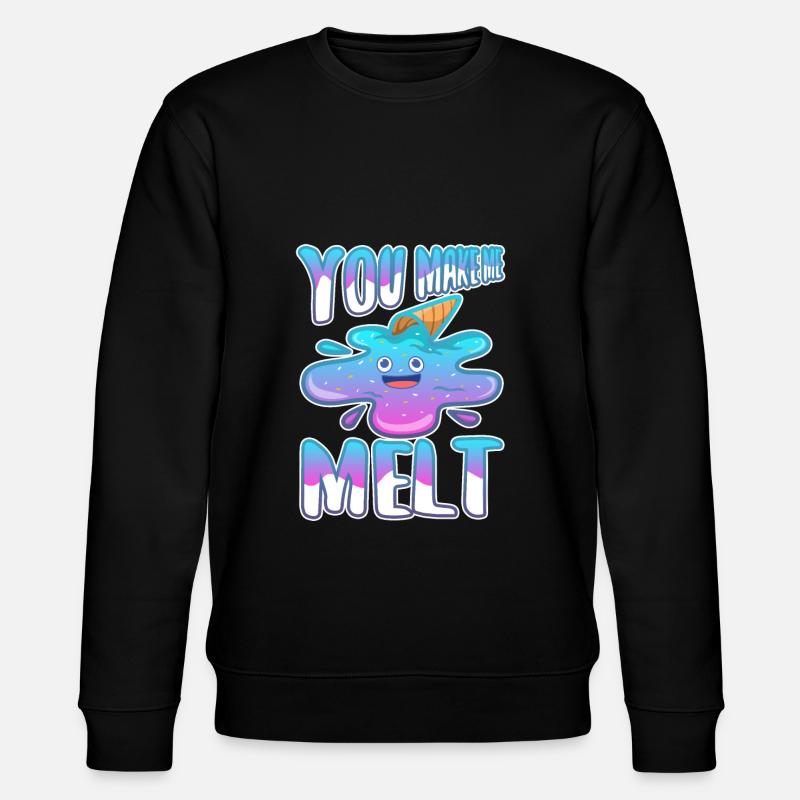 You make me melt, Eiscreme - Stanley/Stella Unisex Bio-Sweatshirt CHANGER  - Schwarz