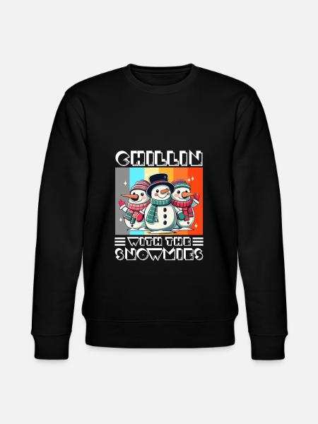 Chillin with my Snowmies - Stanley/Stella CHANGER Unisex Organic Sweatshirt - black