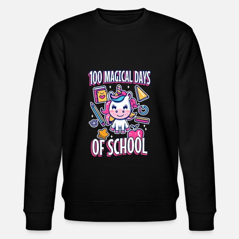 100 jours magiques d’école - Sweat bio CHANGER Stanley/Stella Unisexe - noir