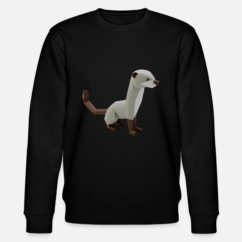 Polygon Frettchen - Stanley/Stella Unisex Bio-Sweatshirt CHANGER  - Schwarz