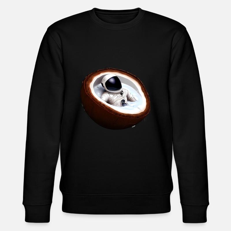Astronaut in a coconut - Stanley/Stella CHANGER Unisex Organic Sweatshirt - black