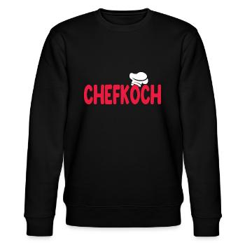 Chefkoch - Stanley/Stella Unisex Bio-Sweatshirt CHANGER  - Schwarz - Vorne - Nik (191cm) & Marisol (170cm)