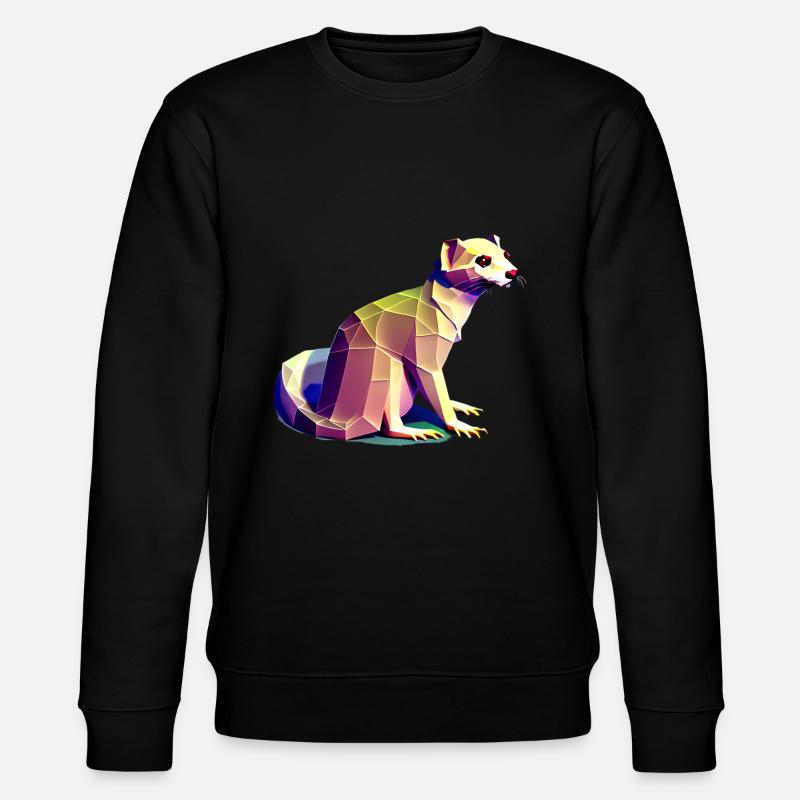 Polygon ferrets - Stanley/Stella CHANGER Unisex Organic Sweatshirt - black