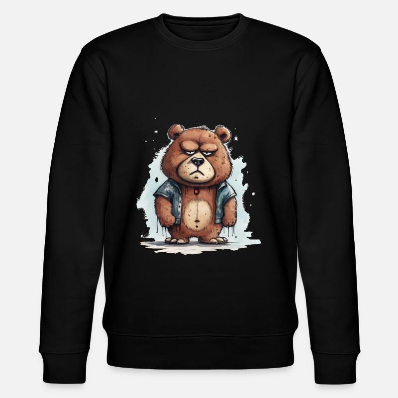 Teddy grincheux - Sweat bio CHANGER Stanley/Stella Unisexe - noir