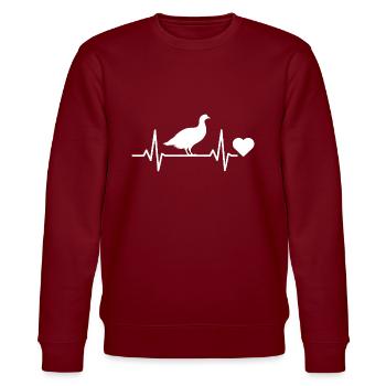 Auerhahn - Stanley/Stella Unisex Bio-Sweatshirt CHANGER  - Burgunderrot - Vorne - Nik (191cm) & Marisol (170cm)